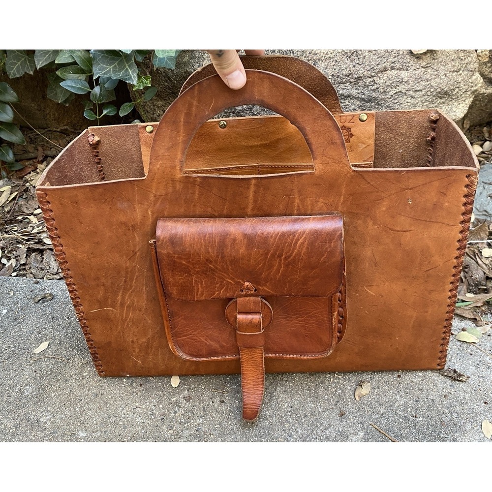 Luz Leather Bag Tote handmade in Mexico 16x10x6 Boho Hippie